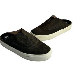 Corso Como Womens Trena Pebbled Leather Slides Mule Sneakers Size 7